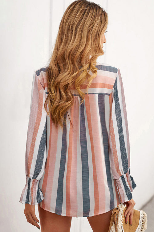 Need You More Colorful Striped Smocked Top