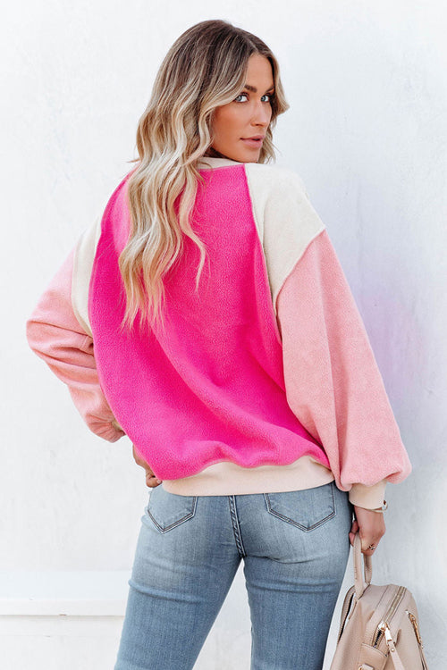 Feeling Fab Teddy Color Block Pullover - 5 Colors
