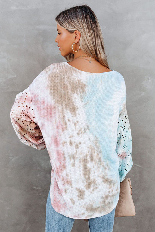 I‘m Your Girl Tie-Dye Print Knit Sweater