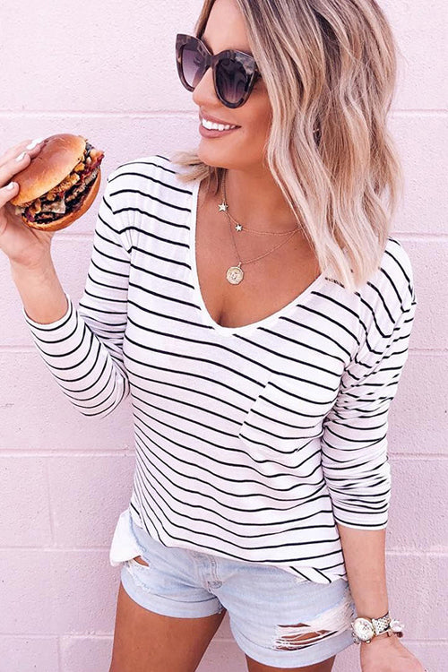 Here Comes The Sun Striped Long Sleeve Tee