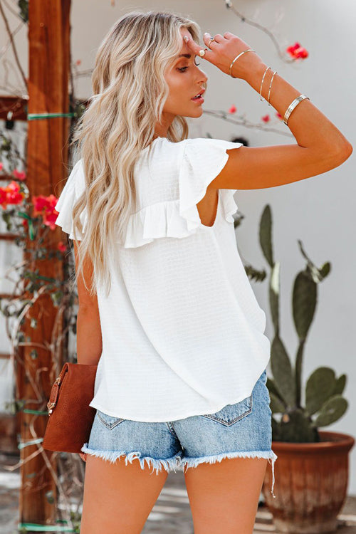Lazy Days Vibes Lace Embroidered Top