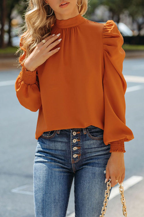 Hello Lover Statement Sleeve Smocked Top - 2 Colors