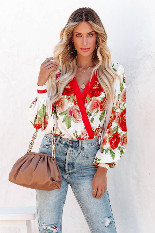 Got The Love Floral Print Long Sleeve Top