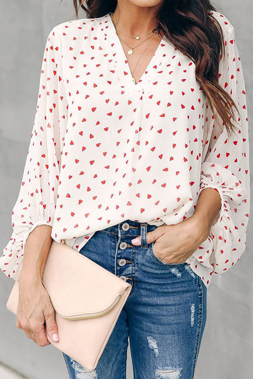 Comfy Cozy Dotted Printed Long Sleeve Top - 4 Colors