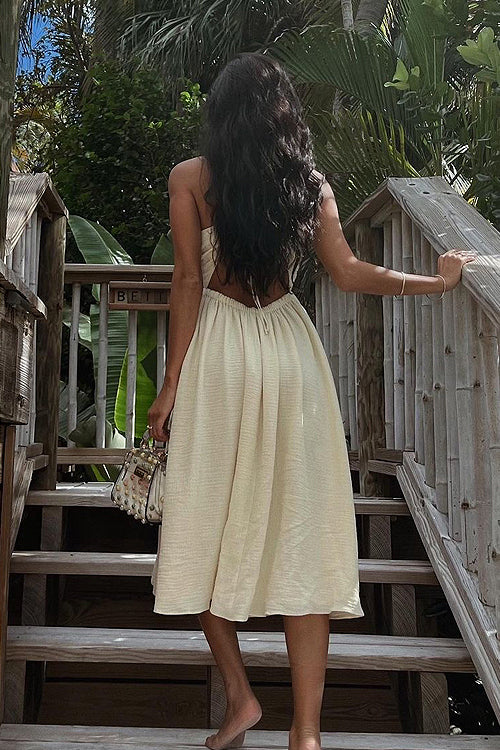 Out 'Till Morning Cutout High-Slit Midi Dress Beetsweeti Out 'Till Morning Cutout High-Slit Midi Dress Beetsweeti