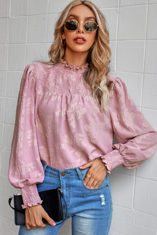 It's My Type Floral Embroidery Smocked Top - 3 Colors