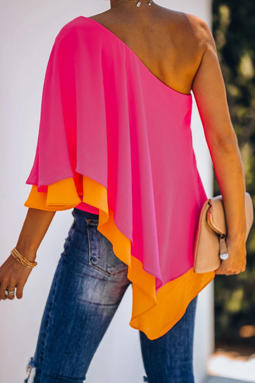 Feel Likes Summer Half Shoulder Layered Top