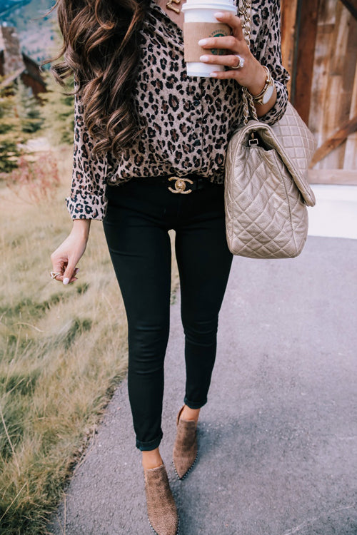 Everlee Leopard Print Long Sleeve Shirt - 2 Colors