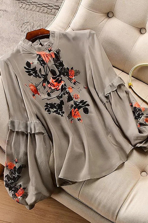 Love Of Romance Print Statement Sleeve Top - 2 Colors