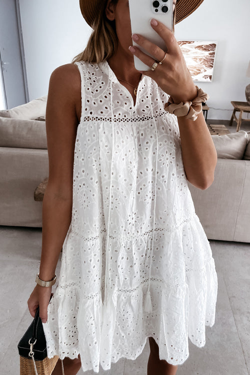 Let Them Know Lace Crochet Mini Dress