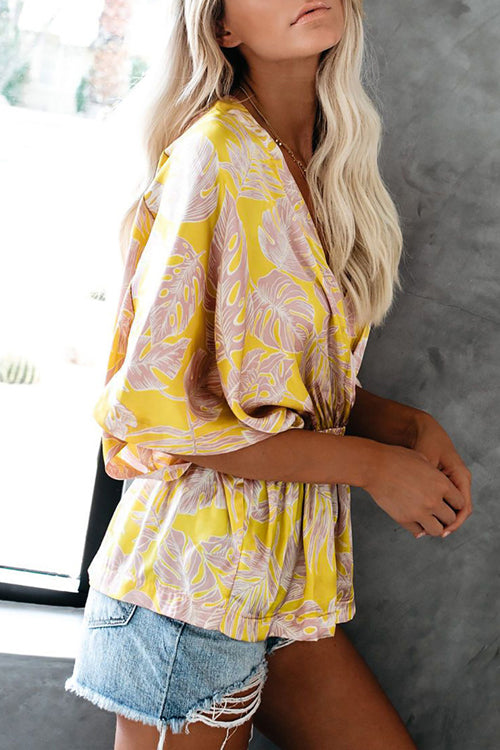 Need You Here Floral Print Wrap Top - 3 Colors