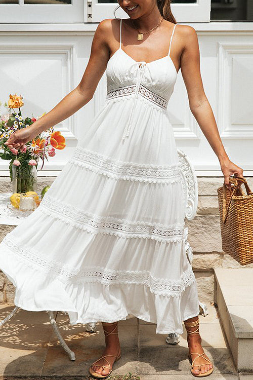 Making Moves White Lace Sleeveless Maxi Dress Making Moves White Lace Sleeveless Maxi Dress