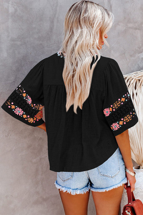 Pretty Pick Boho Embroidered Top