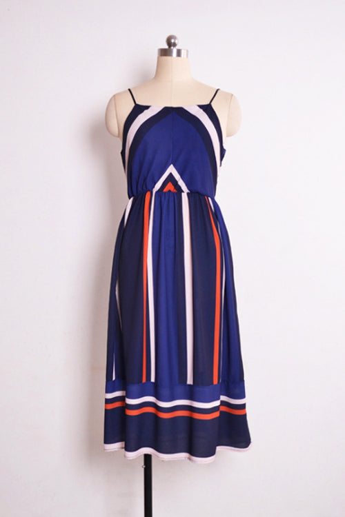 Spaghetti Stripe Midi Dress