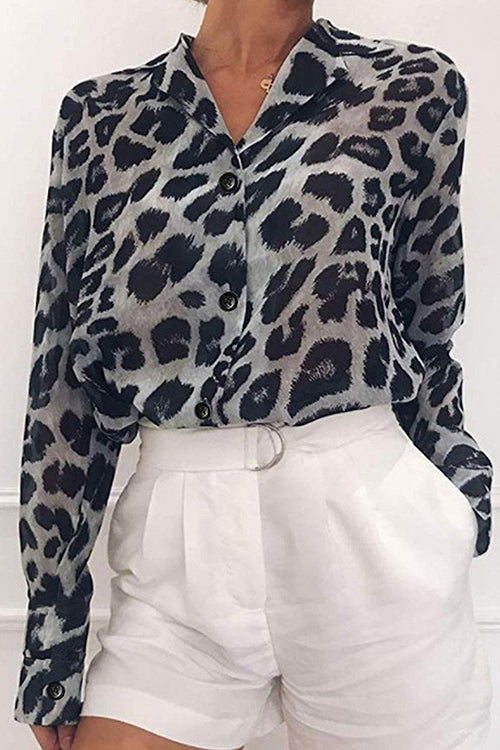 Everlee Leopard Print Long Sleeve Shirt - 2 Colors
