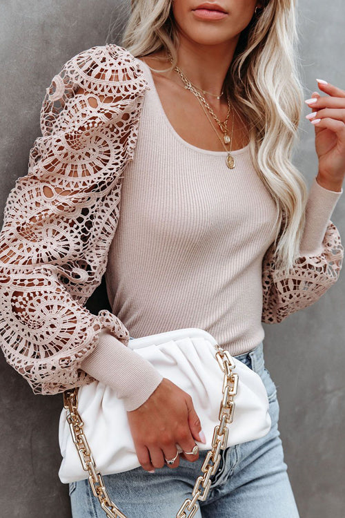 Just Vibing Hollow-Out Long Sleeve Knit Top - 2 Colors