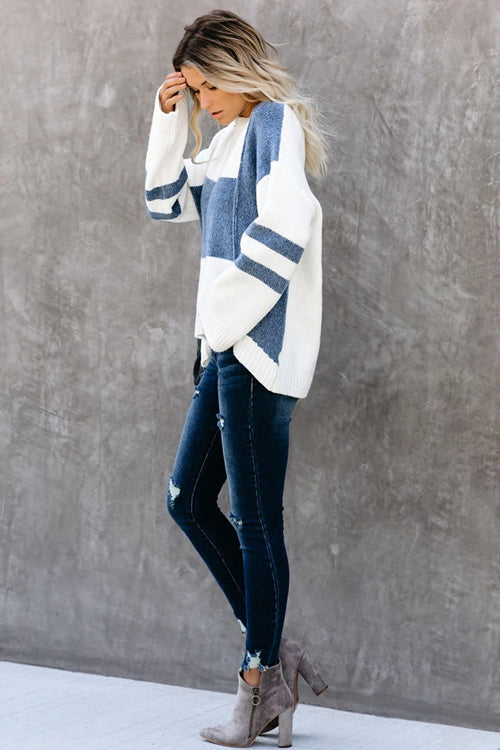 Embrace the Season Color Block Knit Sweater