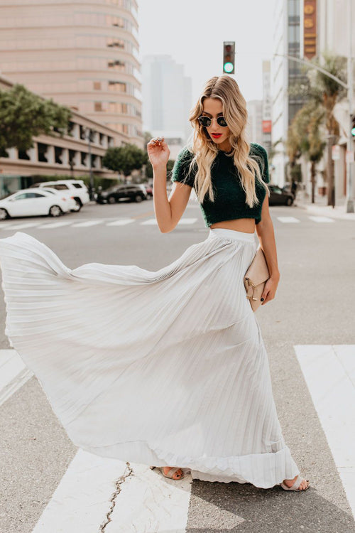 City View Pleated Maxi Skirt - 6 Colors