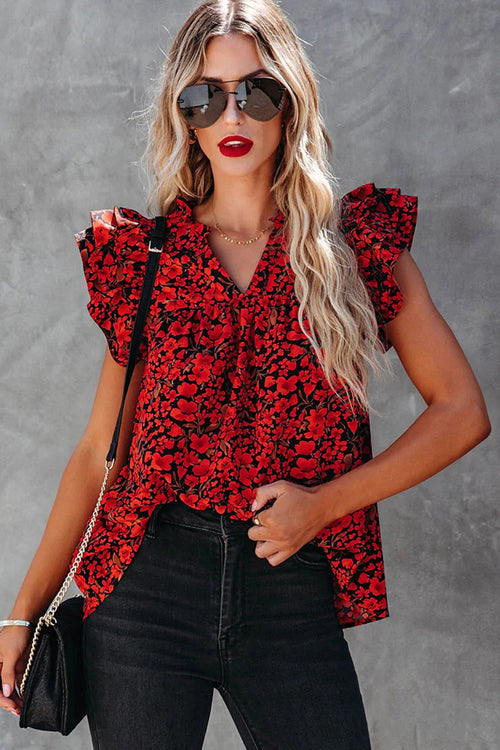 Now You Know Floral Print Short Sleeve Top - 2 Colors