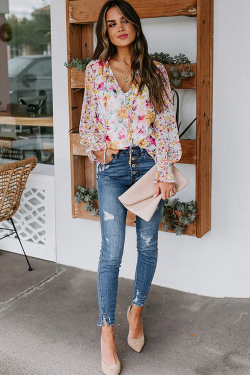 Desert Days Sheer Floral Print Top