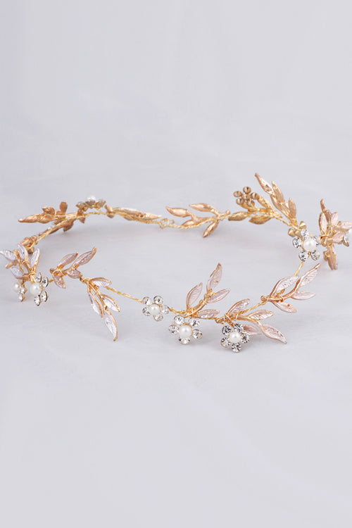 Crystal Floral Hairband&Hairpins