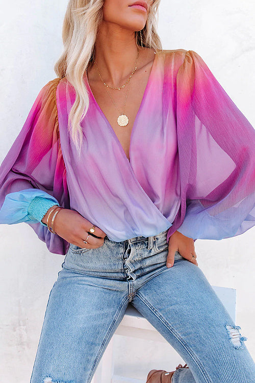 Something Pretty Statement Sleeve Drape Top