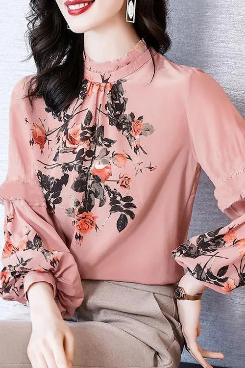 Love Of Romance Print Statement Sleeve Top - 2 Colors