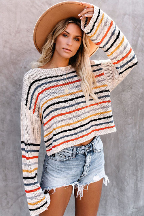 Rainbow Babe Striped Knit Sweater - 2 Colors
