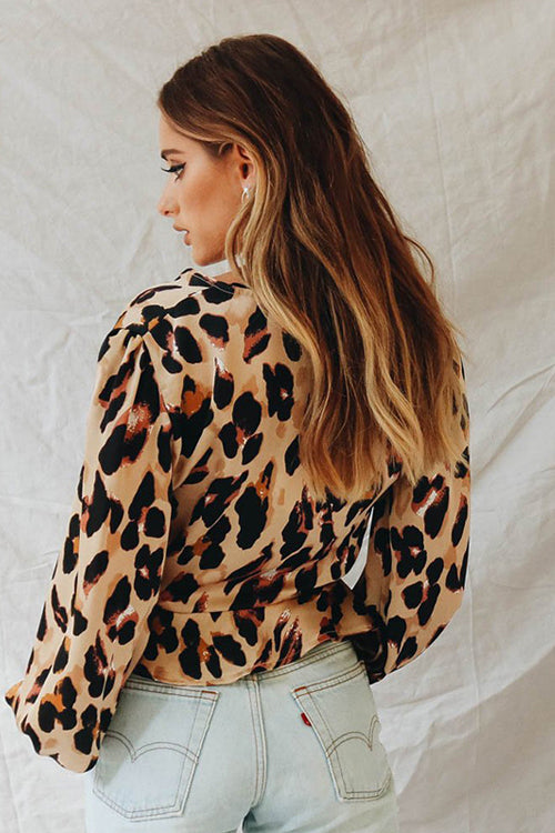 Teenage Dream Leopard Print Long Sleeve Shirt