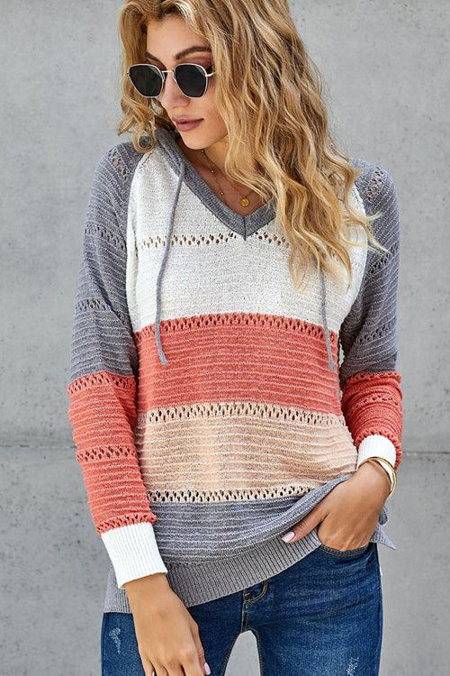 Cute And Cozy Striped Knit Sweater - 4 Colors