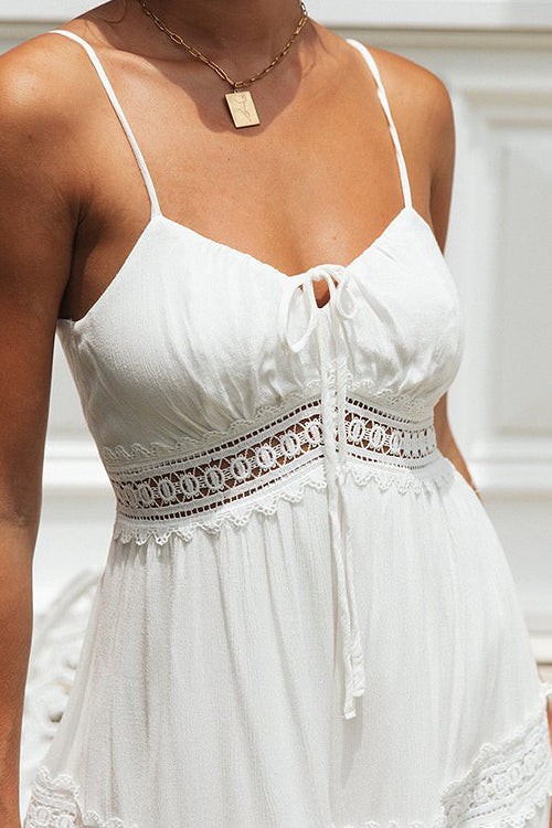 Making Moves White Lace Sleeveless Maxi Dress