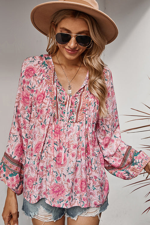 Flourishing Dreams Boho Printed Top - 5 Colors