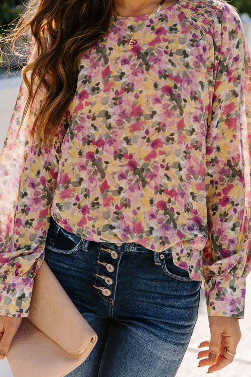 Even Sweeter Floral Printed Smocked Top