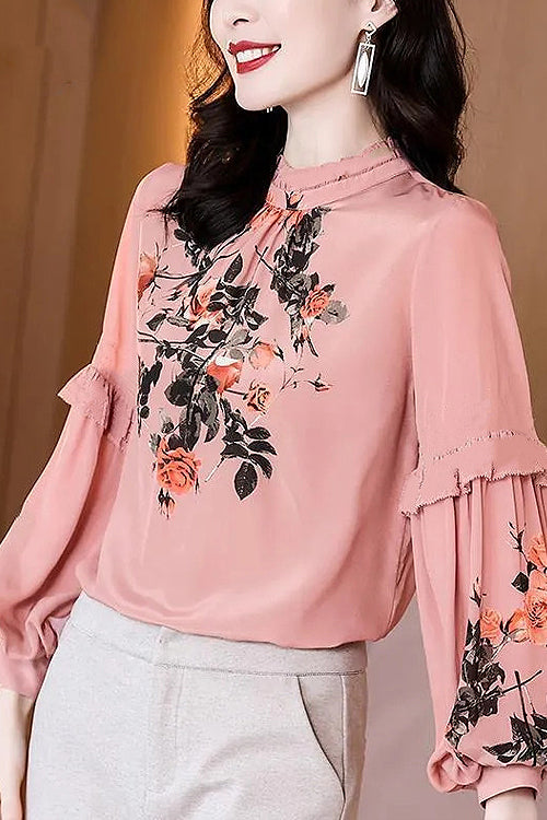 Love Of Romance Print Statement Sleeve Top - 2 Colors