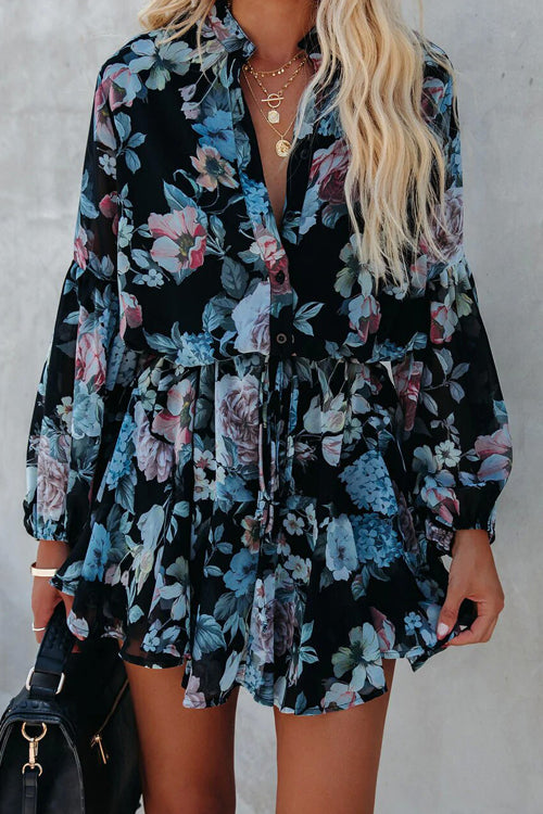 Love Of Romance Floral Print Ruffle Mini Dress - 5 Colors