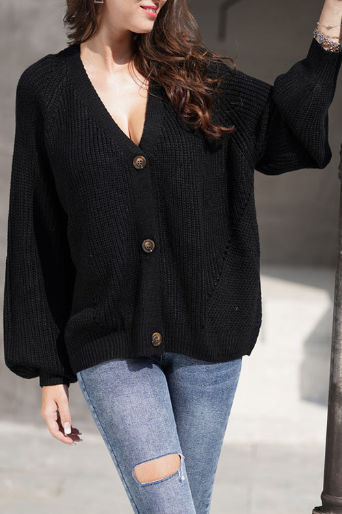 Hug it Out Button-Up Knit Cardigan - 3 Colors