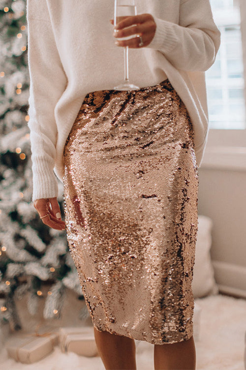 Watch Me Wow Sequin Midi Skirt - 4 Colors