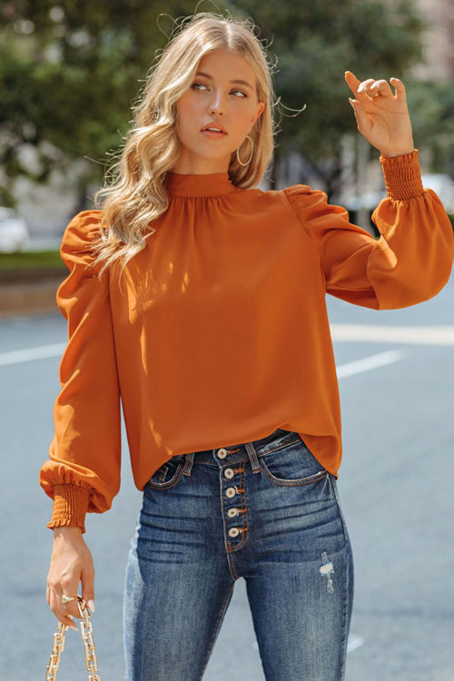 Hello Lover Statement Sleeve Smocked Top - 2 Colors