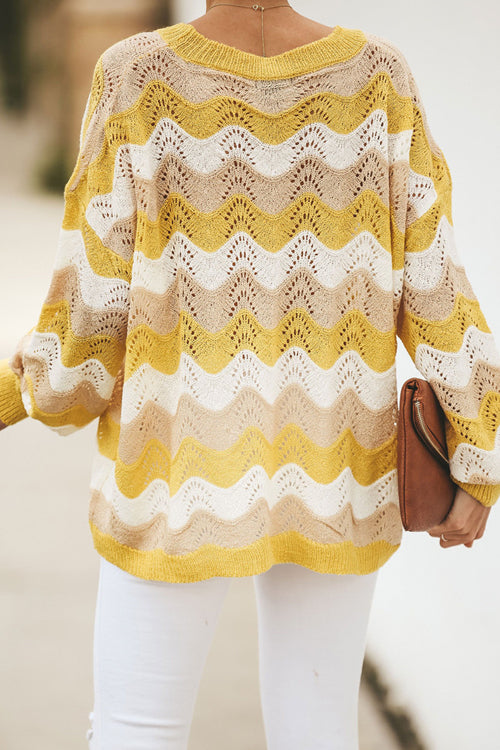 You Are My Sunshine Bright Yellow Stripe Sweater