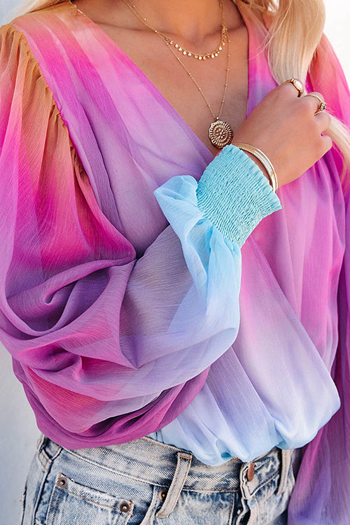 Something Pretty Statement Sleeve Drape Top