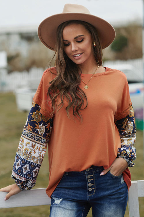 Sway My Way Boho Printed Long Sleeve Top