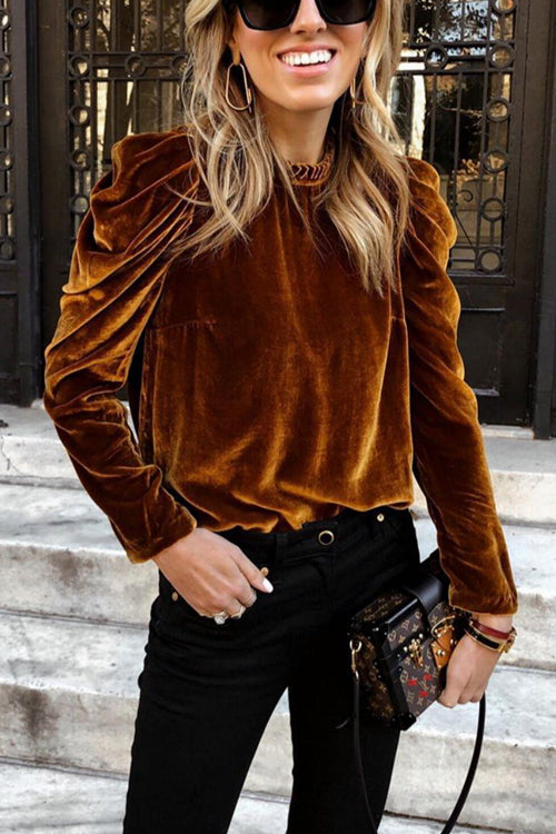 Make Your Day Velvet Long Sleeve Top - 5 Colors