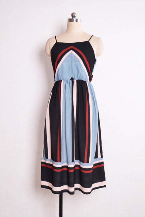 Spaghetti Stripe Midi Dress