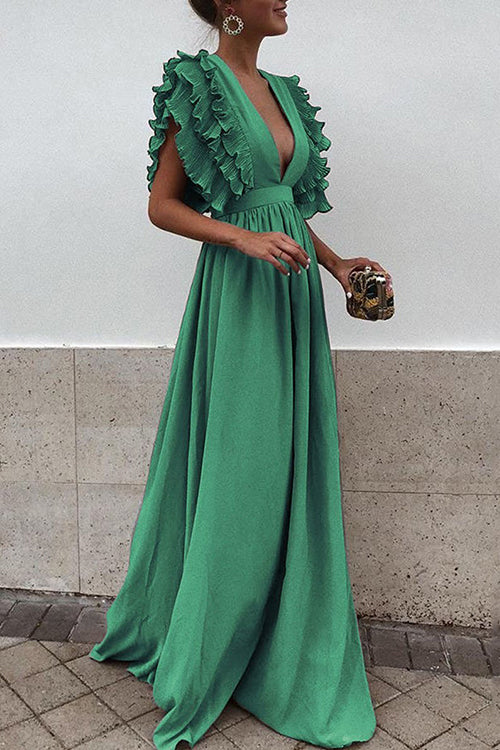 Vine and Dandy Elegant Maxi Dress - 6 Colors, M / Green Vine and Dandy Elegant Maxi Dress - 6 Colors, M / Green