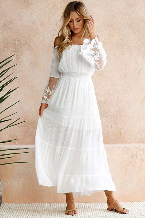 Fairy tale Lace Sleeve Maxi Dress