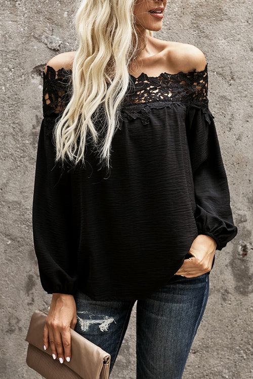 Elegant Outlook Lace Off The Shoulder Top - 3 Colors