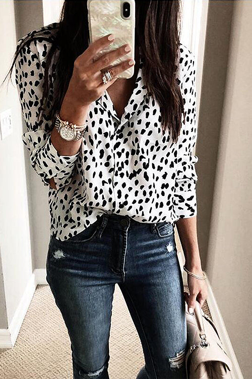 Everlee Leopard Print Long Sleeve Shirt - 2 Colors