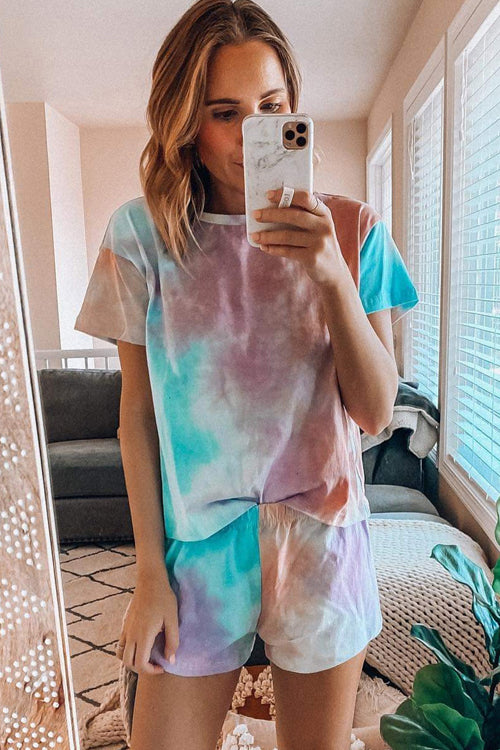 Pure Relaxation Short Sleeve Tie-Dye Suit - 2 Colors