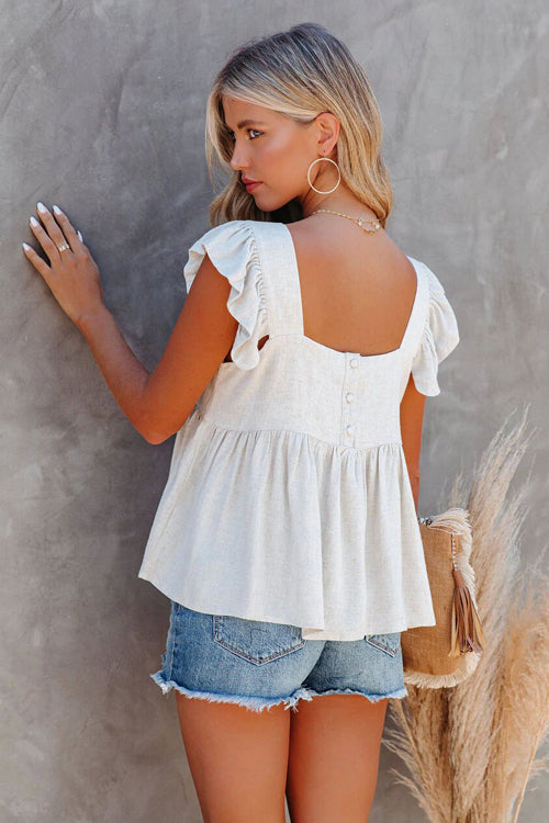 Just Be Yourself Cotton Babydoll Sleeveless Top - 3 Colors