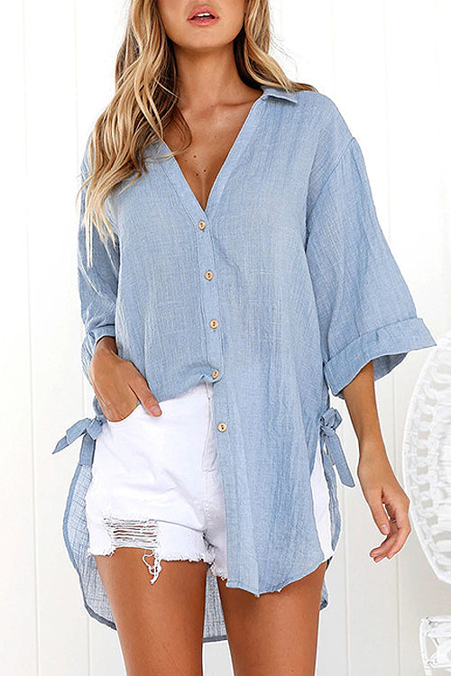 Country Club Oversize Long Sleeve Shirt - 3 Colors